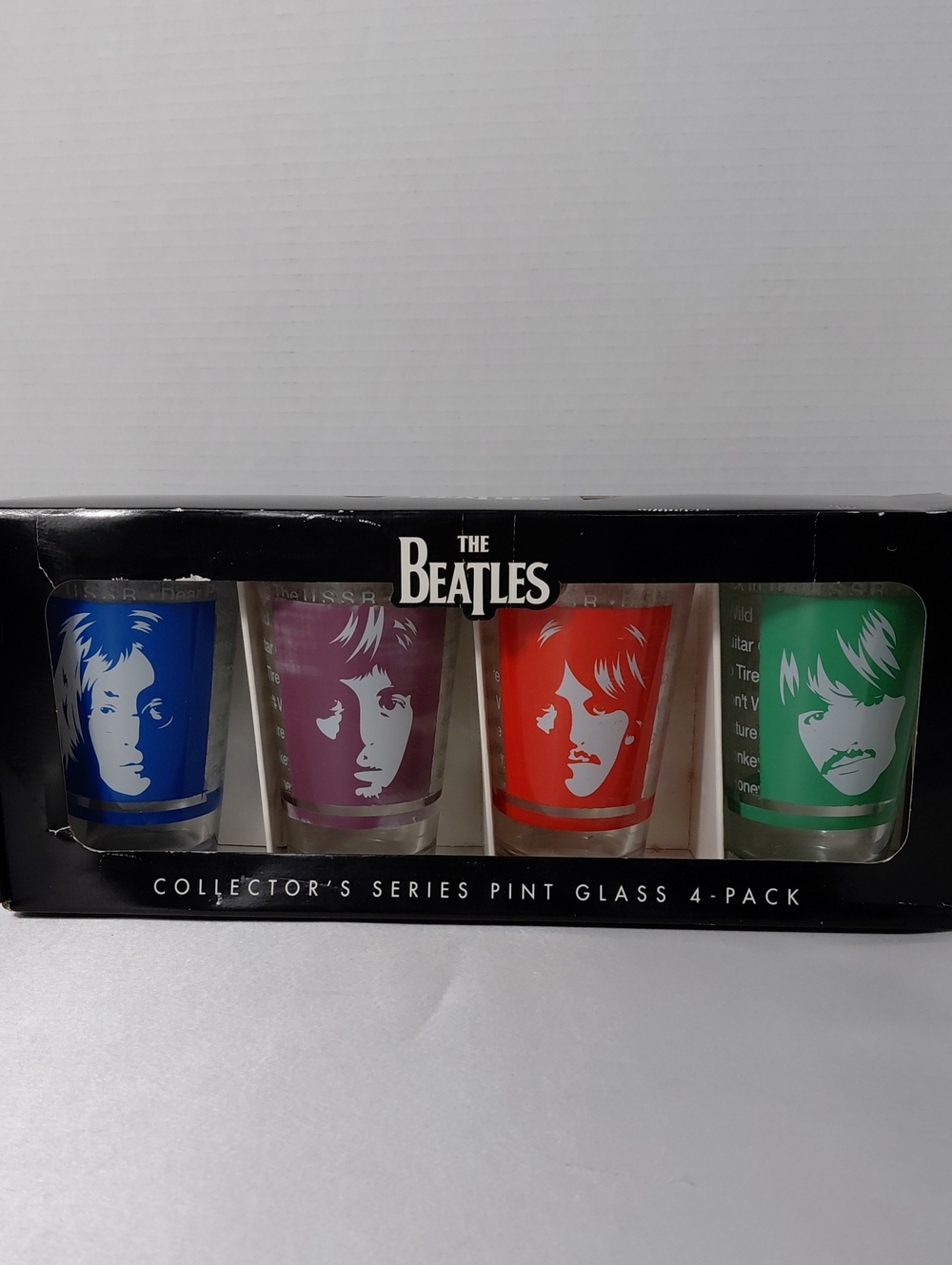 THE BEATLES 4 Pack Pint Glasses